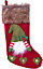 Home Hanging Fireplace Luxury Gonk Christmas Xmas Knitted Festive Stocking- RED