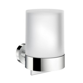 HOME  - Holder with Soap Dispenser, Polished chrome/Frosted Glass