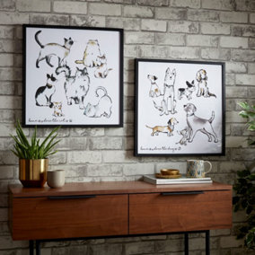Home Is Where The Dog Is Framed Wall Art
