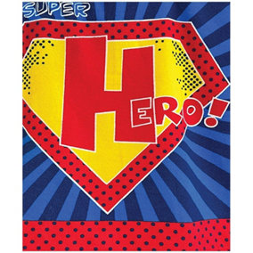 Home & Living Childrens/Kids Superhero Microfibre Hooded Towel Blue/Red/Yellow (One Size)