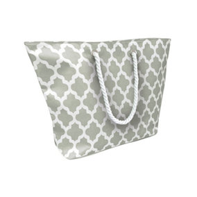 Home & Living Moroccan Cooler Bag Grey/White (One Size)