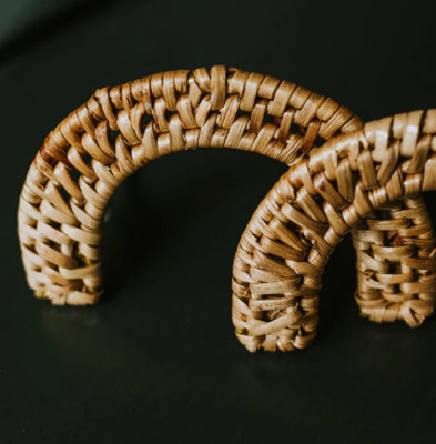 Home Luxe Co Dunstanburgh Curved Rattan Handle