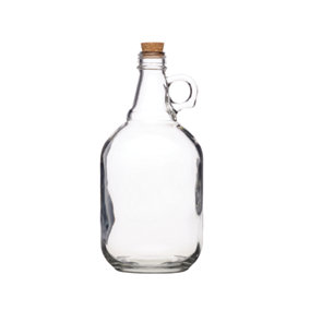 Home Made 1.9 Litre Clear Traditional Glass Demijohns