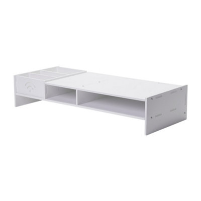 White monitor stand with storage discount