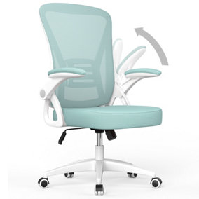 Home Office Chair Ergonomic Computer with Lumbar Support,Armrest,Rocking Swivel Tilt Function,Wheels,Sponge Seat Cushions,Green