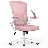 Home Office Chair Ergonomic Computer with Lumbar Support,Armrest,Rocking Swivel Tilt Function,Wheels,Sponge Seat Cushions,Pink