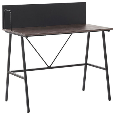 Home Office Desk 100 x 50 cm Dark Wood HASTINGS