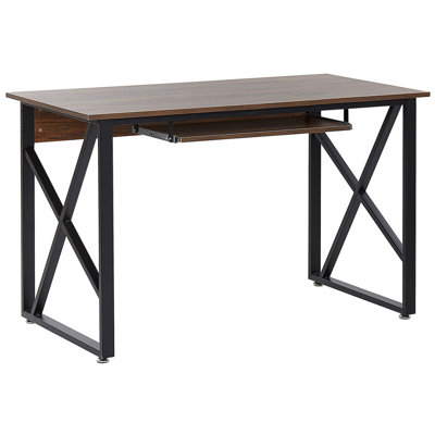 Home Office Desk 120 x 60 cm Dark Wood DARBY