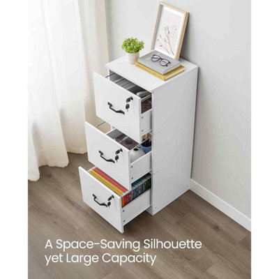 Home Office Filing Cabinet with 3 Lockable Drawers, Printer Stand and ...