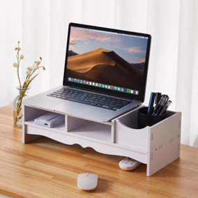 Home Office Multifunctional Monitor Stand Riser with Storage 48cm W x 20cm D x 15cm H