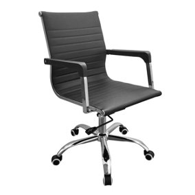 Home office PU seat with arms, swivel chair