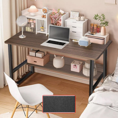 Home Office Desk Computer Desk Writing PC Laptop Workstation Study Table Shelves