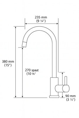 Home Range 304 Stainless Steel Kitchen Tap Single Lever
