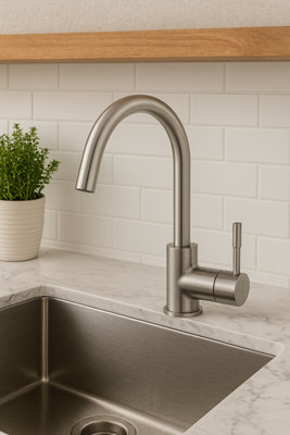 Home Range ASPIRE Kitchen Mixer Tap - Stainless Steel, Single Lever ...