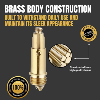 Home Range Brass Click Clack Brass Spring for Basin Wastes (Brass Nut)