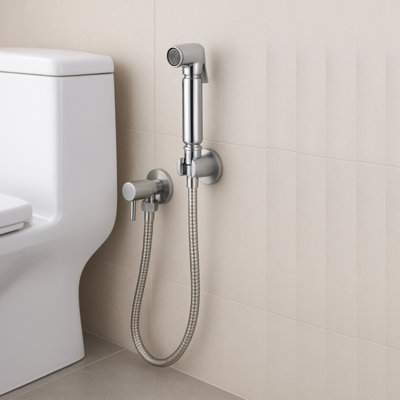 Home Range Chrome Bidet Douche Spray Kit, Complete Hygiene Set for Your ...