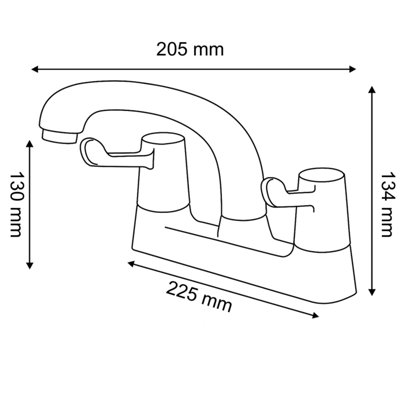 Home Range Chrome Kitchen Mixer Tap, Single Lever Swivel Spout for UK Kitchen Sinks
