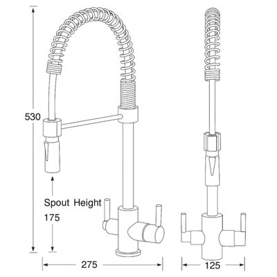 Home Range Chrome Kitchen Mixer Tap, with Detachable Head CORUS