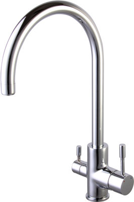 Home Range Chrome Kitchen Sink Mixer Tap, Single Lever with Swivel Spout for Easy Daily Use