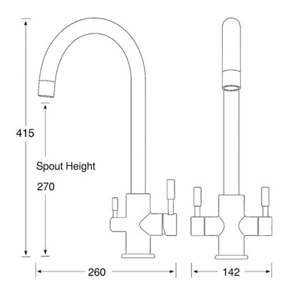Home Range Chrome Kitchen Sink Mixer Tap, Single Lever with Swivel Spout for Easy Daily Use