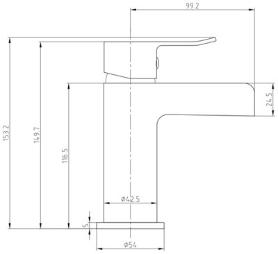 Home Range Chrome Mono Basin Mixer, Easy One-Handed Control for Your Bathroom Sink