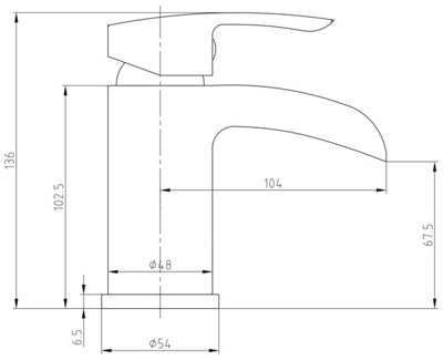 Home Range Chrome Mono Basin Mixer Tap, Modern Single Lever Design with Solid Brass Body