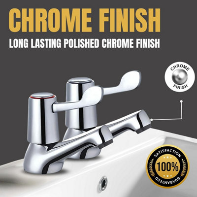 Home Range Chrome Pillar Basin Tap Double Handle WRAS Approved ARGO
