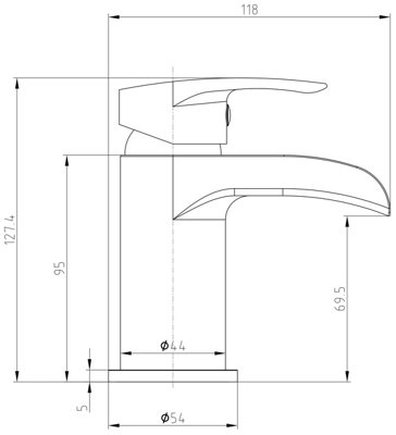 Home Range Chrome Single Lever Basin Mixer Tap, Smooth Ceramic Cartridge, Easy-Fit Modern Design