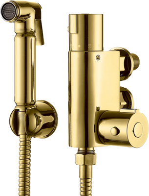Home Range Gold Bidet Douche Spray Kit, Complete Hygiene Set for Your ...