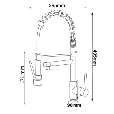 Home Range Rose Gold Kitchen Mixer Tap Detachable head