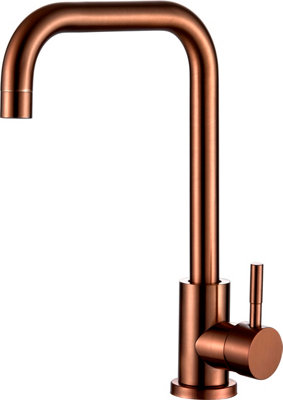 Home Range Rose Gold Kitchen Mixer Tap Single Lever Handle ABODE