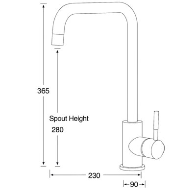 Home Range Rose Gold Kitchen Mixer Tap Single Lever Handle ABODE