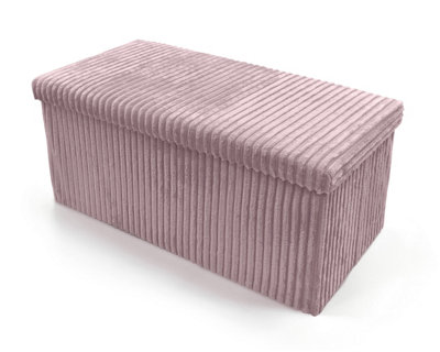 Home Republic Corduroy Two Seater Foldable Storage Box Pink