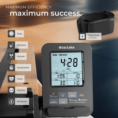 Home Rowing Machine Titan XR2 with 6 Resistance Levels, Training ...