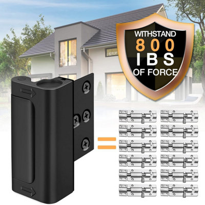 DOMETOUR Home Security Door Reinforcement Lock, Childproof Flip Latch For Kids Safety Front Door Night Lock