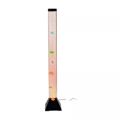 Home Sensory Bubble Fish Floor Lamp - Black Dive Underwater Symphony