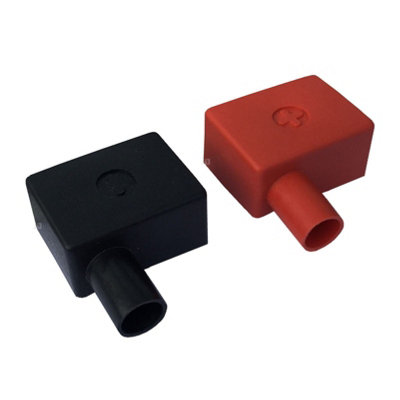 Home.smart 2 x Battery Terminal Covers Negative Black (RH) and Positive Red (RH) Insulation
