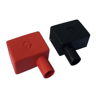 Home.smart 2 x Battery Terminal PVC Boot Covers Positive Red (LH) & Negative Black (RH)