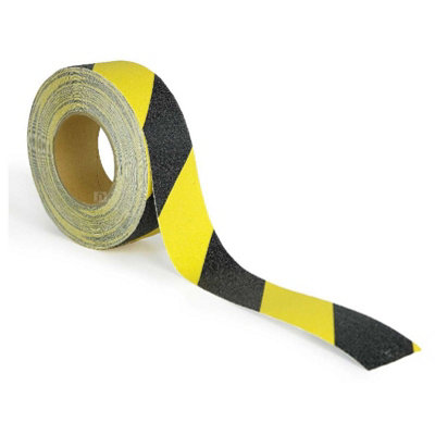 Home smart Anti Slip Self Adhesive Safety Grit Tape. Chevron Black & Yellow 50mm x 5 Metres - 5