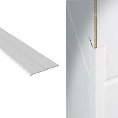 Home Smart Corner Wall Protector White Plastic Flexi Protection Angle 15mm x 15mm x 2.5m