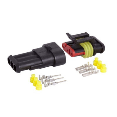 Home.smart Waterproof 3 Way Pin Electrical Wire Joint Superseal Connector