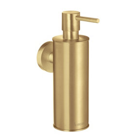 HOME - Soap Dispenser, Wallmount. Brushed Brass. Height 160 mm.