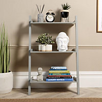 Home Source 3-Tier Ladder Shelf Storage Grey