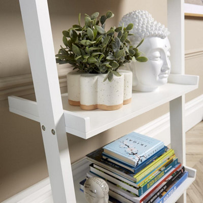 White high gloss ladder shelf discount