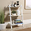 Home Source 3-Tier Ladder Shelf Storage White