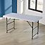 Home Source 4FT Folding Trestle Table White