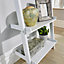Home Source 5-Tier Ladder Shelf Storage White