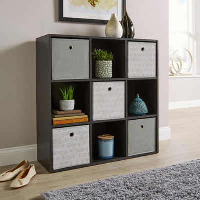 Home Source 9 Cube Storage Bookcase Shelf Unit Black