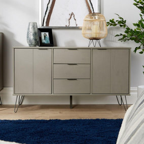 Home Source Acadia 2 Door 3 Drawer Grey Sideboard Storage Unit