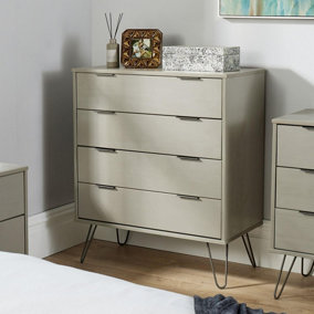 Home Source Acadia Grey Chest 4 Drawers